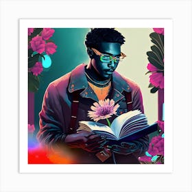 Man Reading A Book Art Print