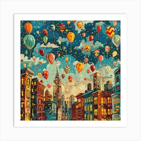 Balloons In The Sky Art Print