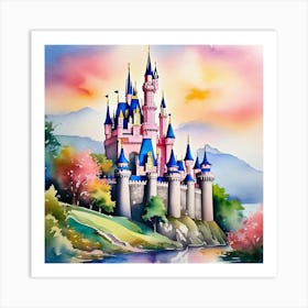 Disney Castle Painting 4 Art Print