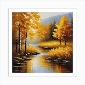 Autumn River 6 Art Print