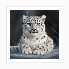 Snow Leopard Cub 1 Art Print
