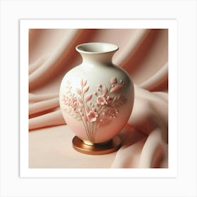 Pink Flower Vase Art Print