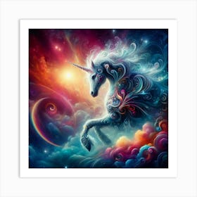 Unicorn In The Sky Art Print