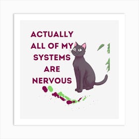 Black Cat quote Art Print