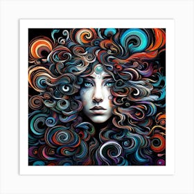 Psychedelic Woman Art Print