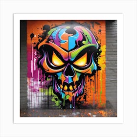 Graffiti Skull Art Print