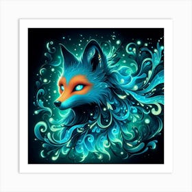 A mystical fox Art Print