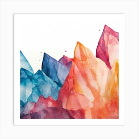 Watercolor Quartz Diamond Art Print