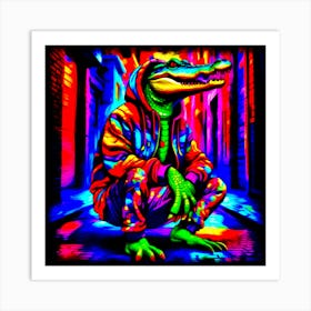 Psychedelic Hip Croc Art Print