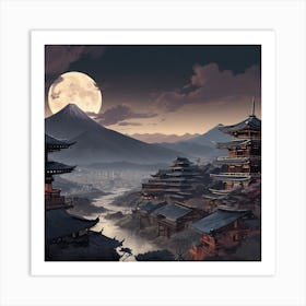 Japanese Village Art Print