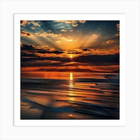 Sunset Over The Sea 5 Art Print