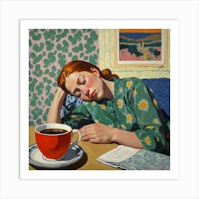 Woman Sleeping Art Print