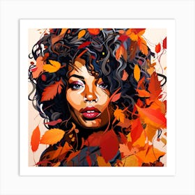 Autumn Woman Art Print