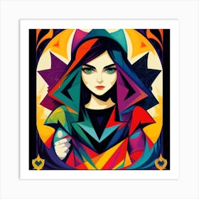 Girl In A Hood Art Print