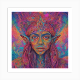 Psychedelic Woman Art Print