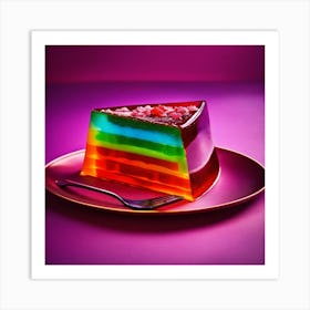 Rainbow Cake Art Print