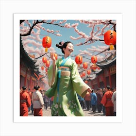 Chinese Girl Art Print