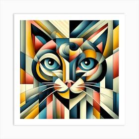 Abstract Cat 14 Art Print
