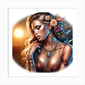 Bohemian Girl Art Print