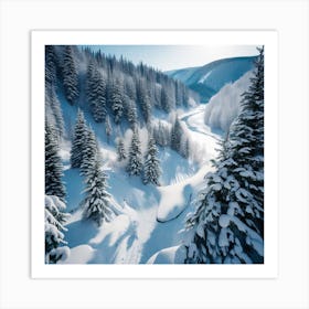 Snowy Forest Art Print