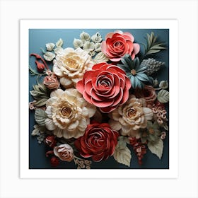 Paper Roses 4 Art Print