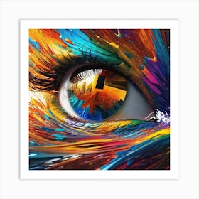 Colorful Eye Art Print