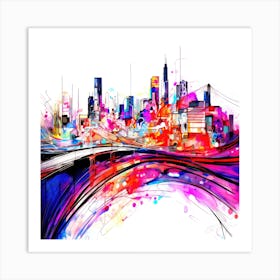 Cityscape - Skyline Edge Art Print