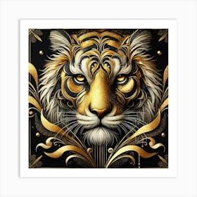 Gold Tiger Art Print