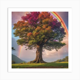 Rainbow Tree Art Print