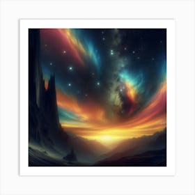 Space Landscape 23 Art Print