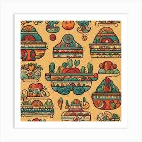 Aztec Pattern Art Print