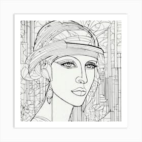 Woman In A Hat Art Print