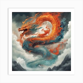 Storm dragon Art Print