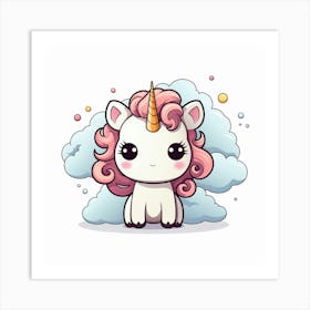 Cute Unicorn 507 Art Print