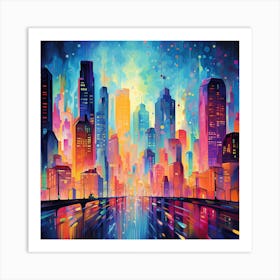 Cityscape Painting 1 Art Print