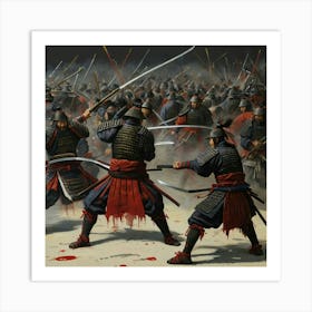 Samurai Battle 5 Art Print