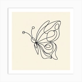 Butterfly Picasso style 2 Art Print