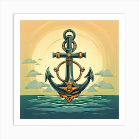 Anchor In The Sea 4 Art Print