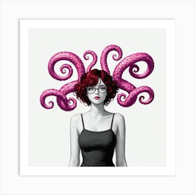 Octopus Girl 1 Art Print