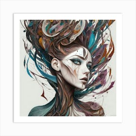 Abstract Girl (30) Art Print