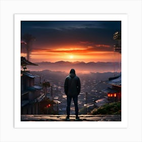 Asian Cityscape Art Print