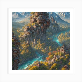 Fairytale Village Art Print