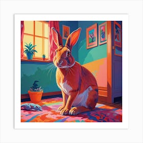 Rabbit In A Room Art Print