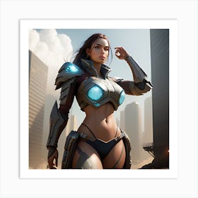 Futuristic Woman Art Print