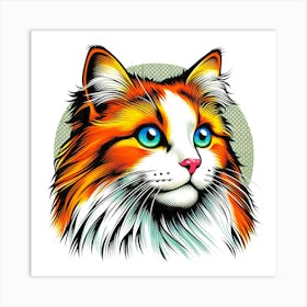 Feline Cat Creative Artwork Illustration 111 Art Print