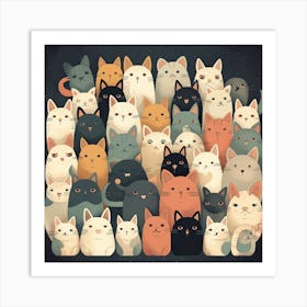 Group Of Cats 1 Art Print