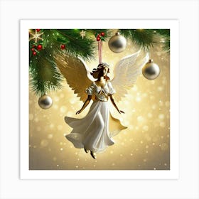 Angel Christmas Ornament 1 Art Print