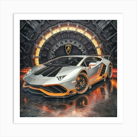 Lamborghini Of The Year 2500 Illustration 3d R Art Print