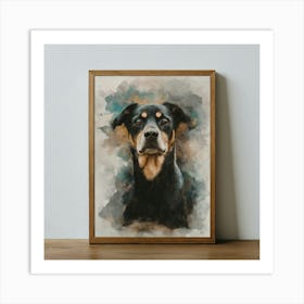 Rottweiler Portrait Art Print