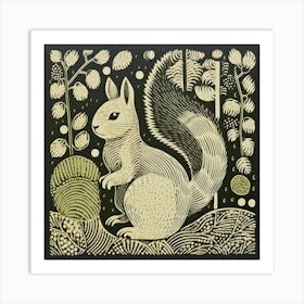 Squirrel In The Woods Poster